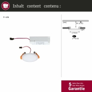 LED Einbaupanel Veluna VariFit IP44 rund 75 4,5W 4.000K Satin