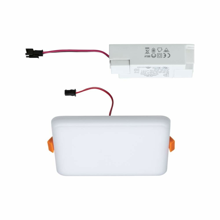 Paulmann LED Einbaupanel Veluna VariFit IP44 eckig 125x125mm 8,5W 3.000K Satin