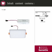 LED Einbaupanel Veluna VariFit IP44 eckig 125x125mm 8,5W 3.000K Satin