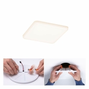 LED Einbaupanel Veluna VariFit IP44 eckig 125x125mm 8,5W 3.000K Satin