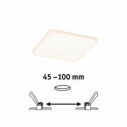 LED Einbaupanel Veluna VariFit IP44 eckig 125x125mm 8,5W 3.000K Satin