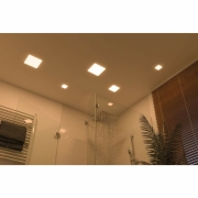 LED Einbaupanel Veluna VariFit IP44 eckig 125x125mm 8,5W 3.000K Satin