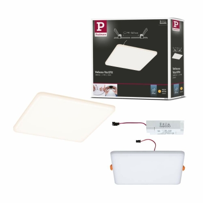 Paulmann LED Einbaupanel Veluna VariFit IP44 eckig 185x185mm 17W 3.000K Satin