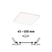 LED Einbaupanel Veluna VariFit IP44 eckig 125x125mm 8,5W 4.000K Satin