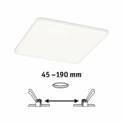 LED Einbaupanel Veluna VariFit IP44 eckig 185x185mm 17,5W 4.000K Satin