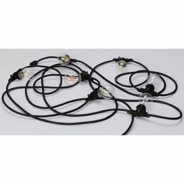 Paulmann Outdoor Lichterkette schwarz 8,5m 7xE27 230V