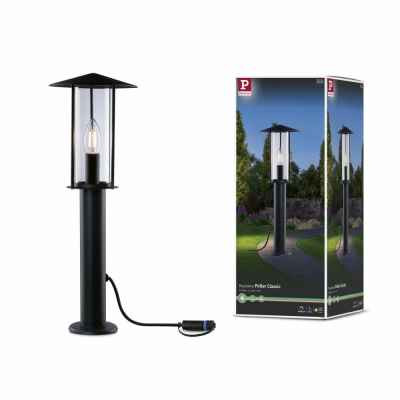 Paulmann Plug & Shine LED Pollerleuchte Classic 50cm IP44 Anthrazit Einzelleuchte