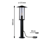 Plug & Shine LED Pollerleuchte Classic 50cm IP44 Anthrazit Einzelleuchte