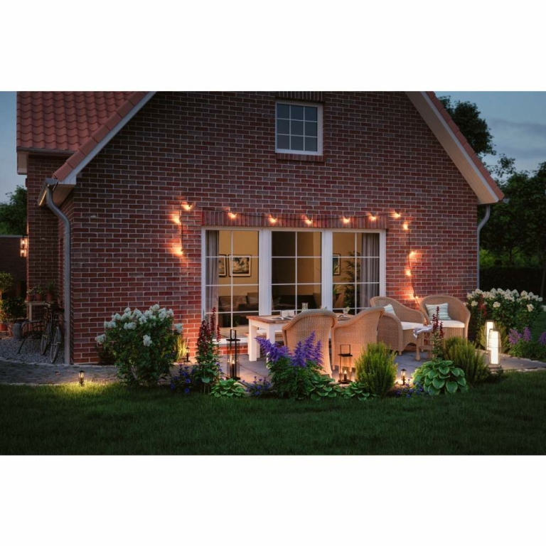 Paulmann Plug & Shine LED Pollerleuchte Classic Mini 22cm IP44 Anthrazit Einzelleuchte