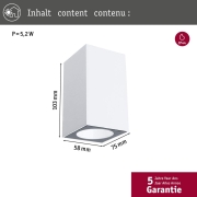 House Außenwandleuchte Flame 1x3,8W IP44 3.000K Weiß 230V