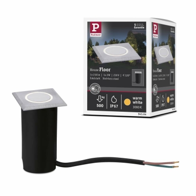 Paulmann House Bodeneinbauleuchte  IP65 3.000K 2W Edelstahl/Kunststoff 230V