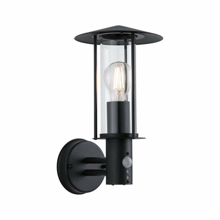 Paulmann Outdoor Wandleuchte Classic Dunkelgrau mit Bewegungsmelder IP44 E27 max. 15W