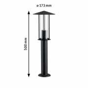 Outdoor Pollerleuchte Classic Dunkelgrau IP44 E27 ohne Leuchtmittel