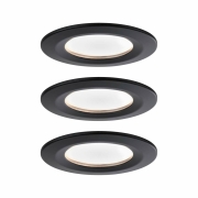 LED Einbauleuchte Nova rund 3x6,5W Schwarz/Matt starr 3-Stufen-dimmbar