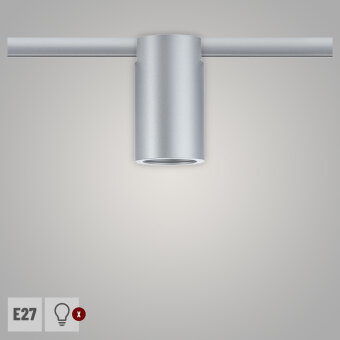 URail Schienenspot Ceiling Socket E27 max. 20W chrom matt