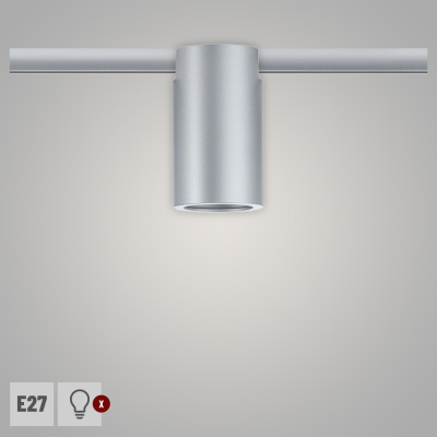 Paulmann URail Schienenspot Ceiling Socket E27 max. 20W Chrom matt