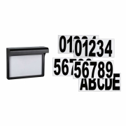 Solar LED Hausnummernleuchte Dayton II mit Dämmerungssensor schwarz IP44 3000K