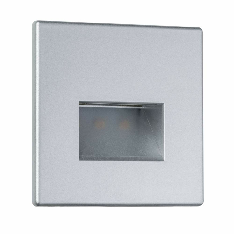 Paulmann LED Wandeinbauleuchte Edge Quadro Chrom matt eckig 80x5mm 1,2W 50lm 2700K 230V