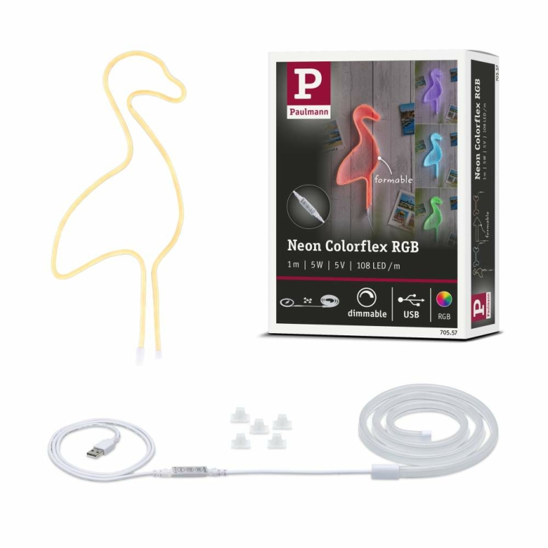 Paulmann Neon Colorflex USB Strip 1m 5W RGB mit USB-Anschluss