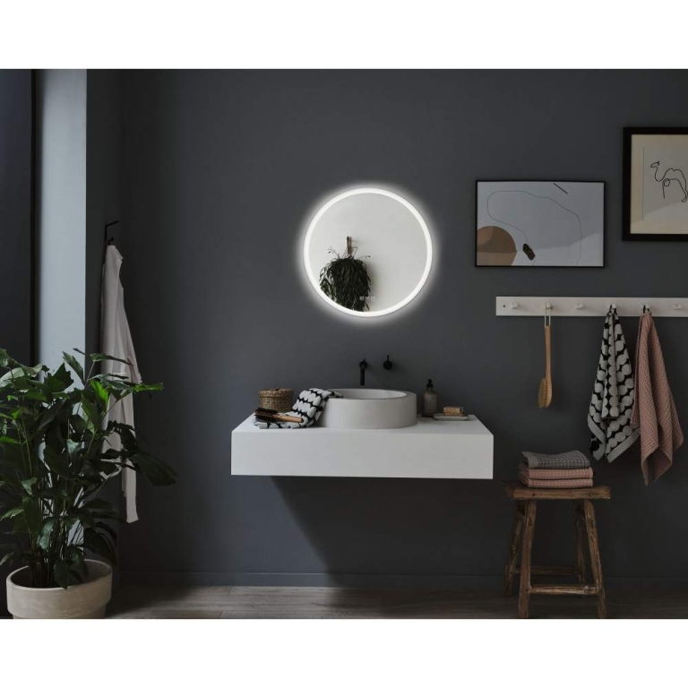 Paulmann HomeSpa LED Leuchtspiegel Mirra rund IP44 Spiegel/Weiß 21W WhiteSwitch