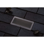 LED Bodeneinbauleuchte Brick 20x10cm mit Bewegungsmelder & Dämmerungssensor aluminium grau rostfrei IP67 3000K 230V
