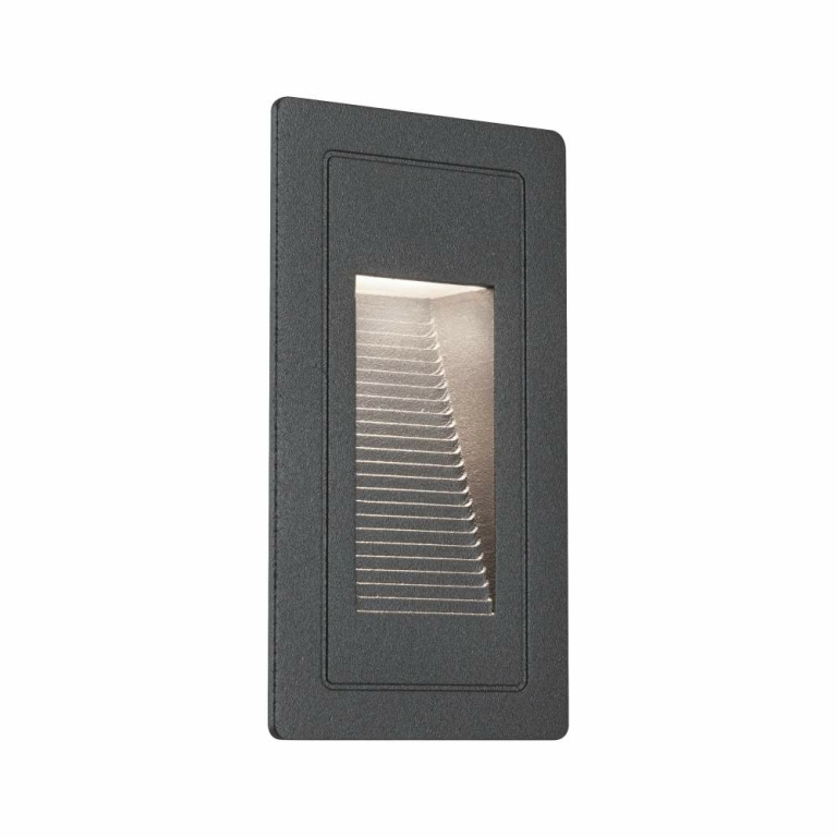 Paulmann Outdoor Wandeinbauleuchte High LED Schwarz IP44 4W 230V Warmweiß 105x60mm