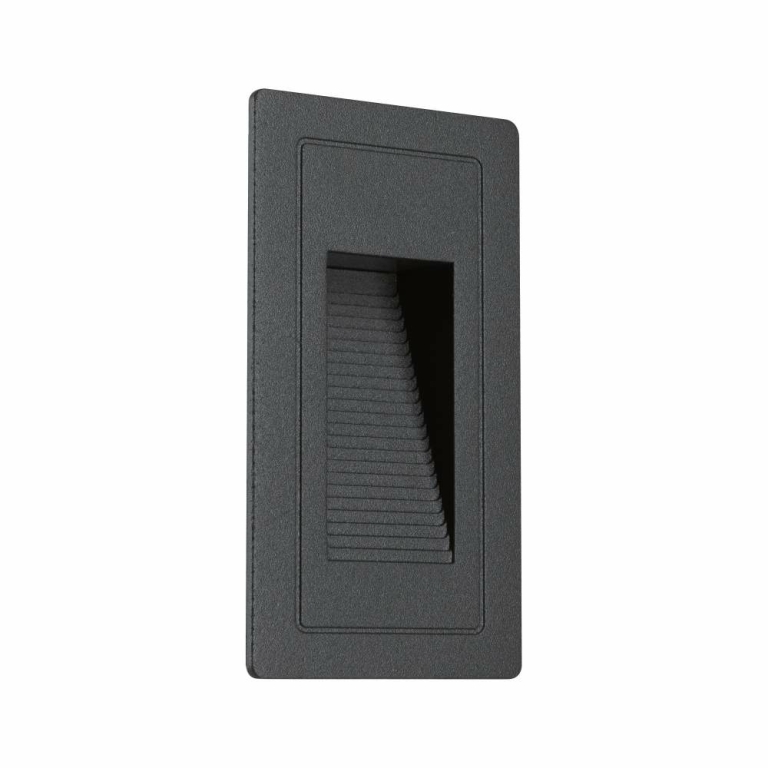 Paulmann Outdoor Wandeinbauleuchte High LED Schwarz IP44 4W 230V Warmweiß 105x60mm