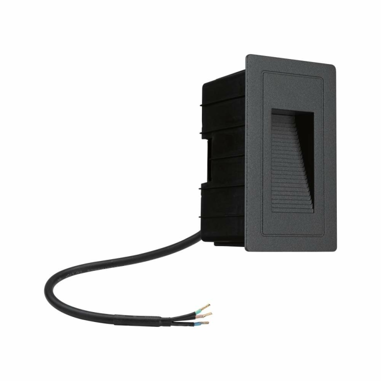 Paulmann Outdoor Wandeinbauleuchte High LED Schwarz IP44 4W 230V Warmweiß 105x60mm