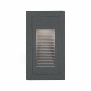 Outdoor Wandeinbauleuchte High LED Schwarz IP44 4W 230V Warmweiß 105x60mm
