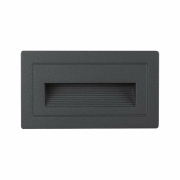 Outdoor Wandeinbauleuchte Long LED Schwarz IP44 4W 230V Warmweiß
