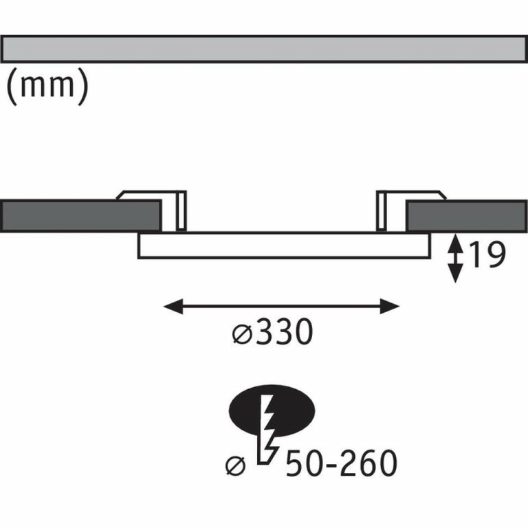 Paulmann LED Einbaupanel Cover-it rund 330mm, 22W 4000K Weiß matt
