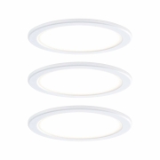 Möbel LED Schrankleuchte Pukk Weiß rund Warmweiß 3er-Set inkl. Trafo 230V