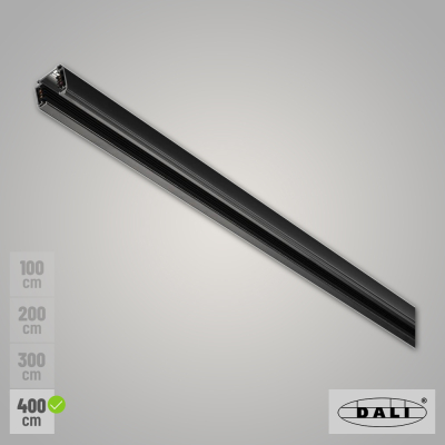 SLV S-TRACK DALI 3-Phasen Stromschiene 4m schwarz Aufbauschiene