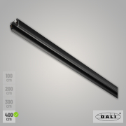 SLV S-TRACK DALI 3-Phasen Stromschiene 4m schwarz Aufbauschiene
