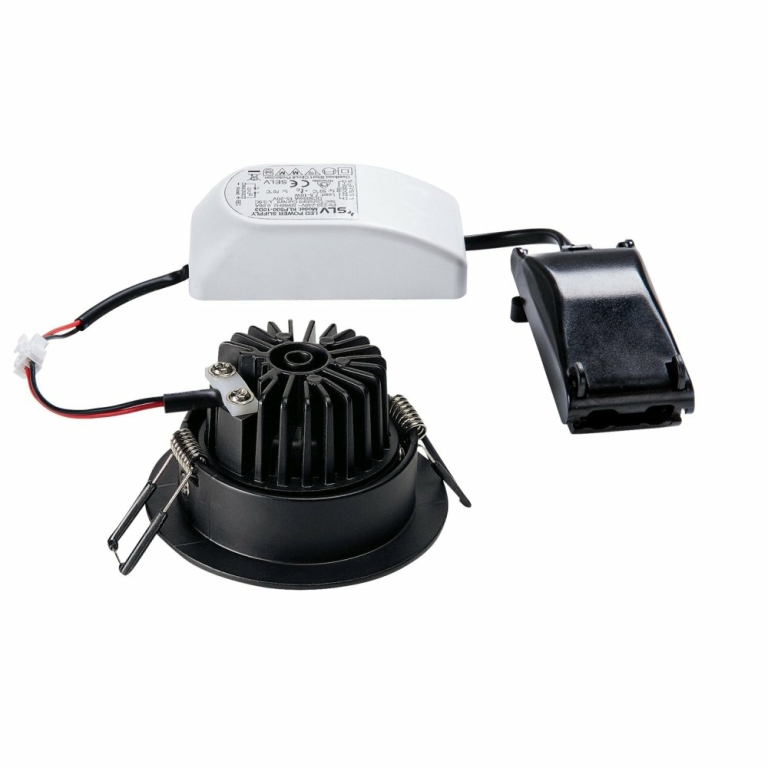 SLV NEW TRIA 68 I CS Indoor LED Deckeneinbauleuchte schwarz 2700K rund