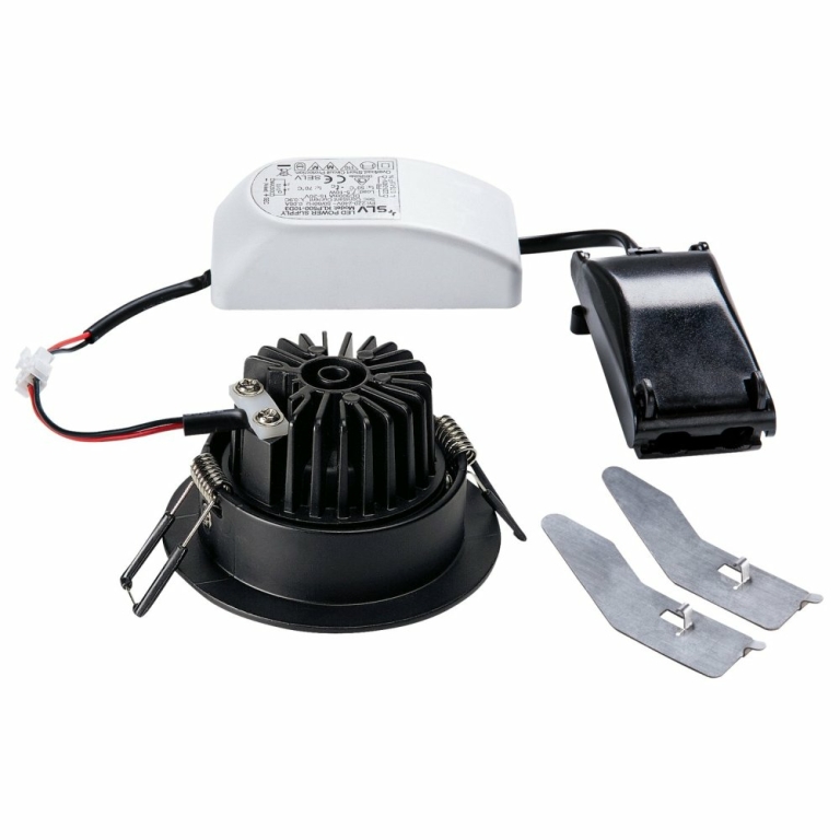 SLV NEW TRIA 68 I CS Indoor LED Deckeneinbauleuchte schwarz 2700K rund