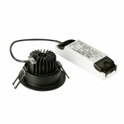 NEW TRIA 68 I CS Indoor LED Deckeneinbauleuchte schwarz 2700K rund