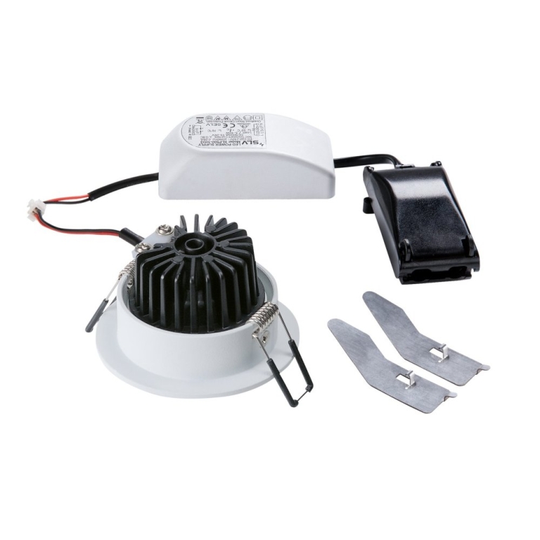 SLV NEW TRIA 68 I CS Indoor LED Deckeneinbauleuchte weiß 2700K rund