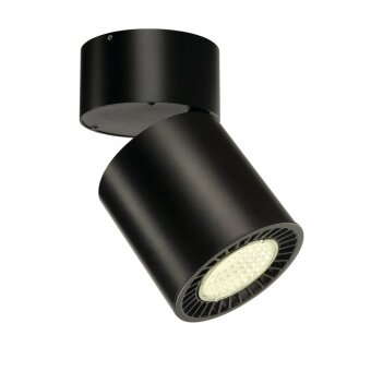 SLV SUPROS CL Indoor LED Deckenaufbauleuchte, rund, schwarz, 4000K, 60° Reflektor, CRI90, 3520lm