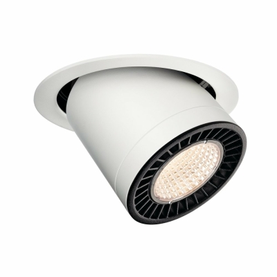SLV SUPROS MOVE Indoor LED Deckeneinbauleuchte weiß rund 3000K 60° CRI90 3380lm