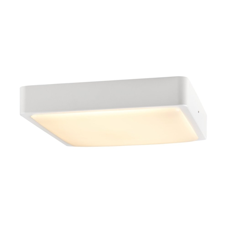SLV AINOS SQUARE LED Outdoor Wand- & Deckenleuchte weiß eckig mit Sensor und CCT-Switch IP65 1300lm 18W 230V