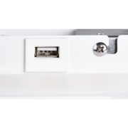 SOMNILA SPOT Indoor LED Wandaufbauleuchte 3000K weiß Version links inkl. USB Anschluss