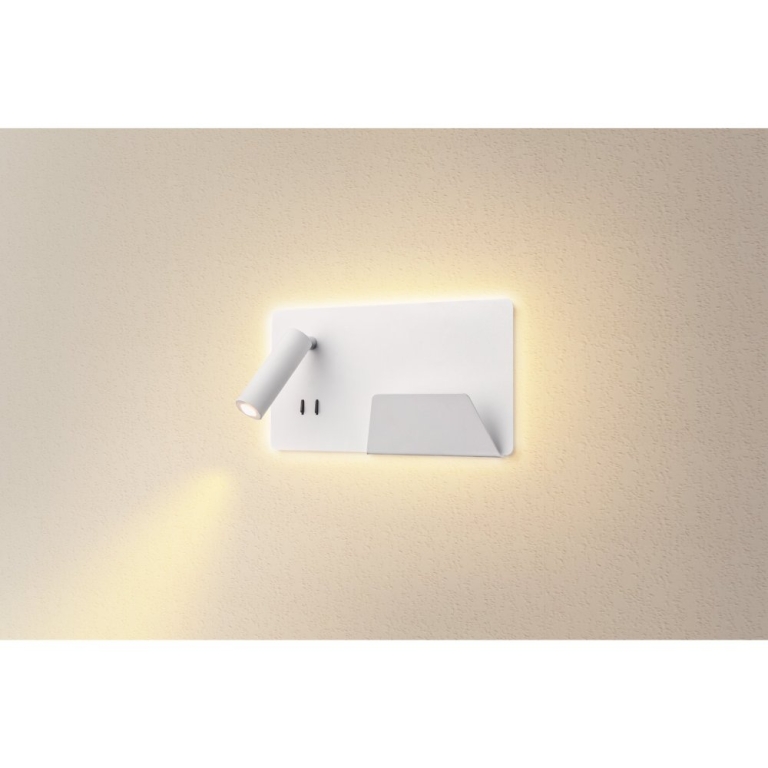 SLV SOMNILA SPOT Indoor LED Wandaufbauleuchte 3000K weiß Version rechts inkl. USB Anschluss
