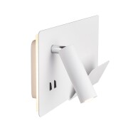 SOMNILA SPOT Indoor LED Wandaufbauleuchte 3000K weiß Version rechts inkl. USB Anschluss
