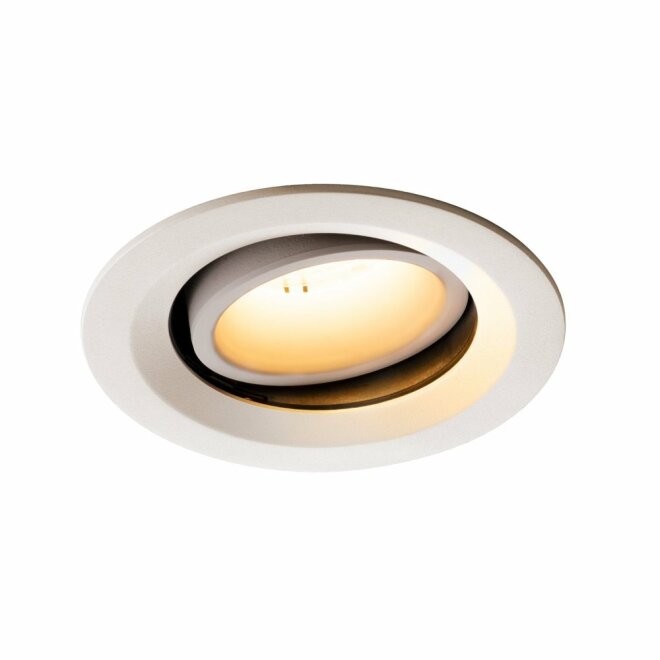 SLV NUMINOS DL M, Indoor LED Deckeneinbauleuchte weiß/weiß 2700K 20° kardanisch dreh- und schwenkbar