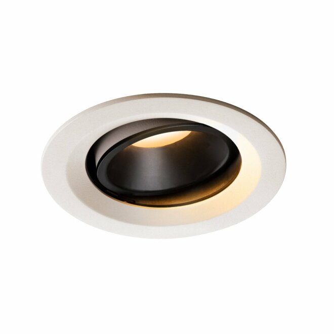 SLV NUMINOS DL M, Indoor LED Deckeneinbauleuchte weiß/schwarz 2700K 40° kardanisch dreh- und schwenkbar