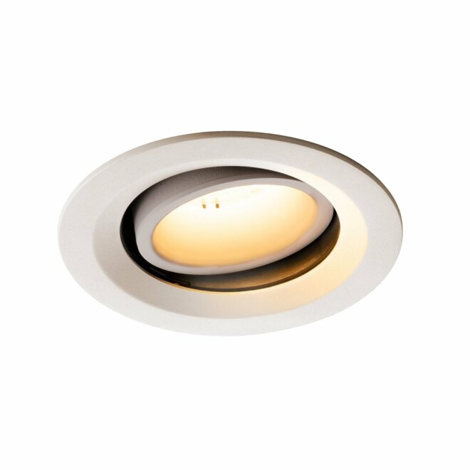 SLV NUMINOS DL M, Indoor LED Deckeneinbauleuchte weiß/weiß 2700K 55° kardanisch dreh- und schwenkbar