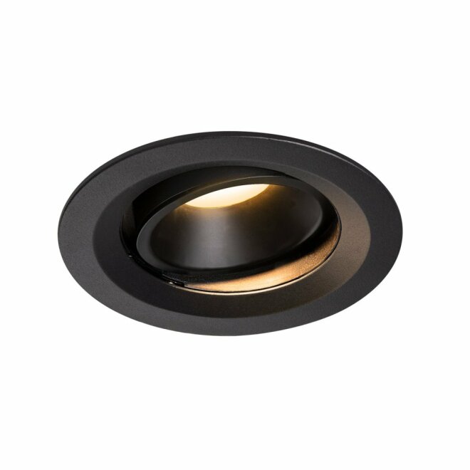 SLV NUMINOS DL M, Indoor LED Deckeneinbauleuchte schwarz/schwarz 3000K 20° kardanisch dreh- und schwenkbar