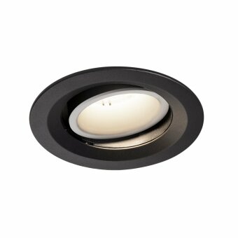 SLV NUMINOS DL M, Indoor LED Deckeneinbauleuchte schwarz/weiß 4000K 55° kardanisch dreh- und schwenkbar