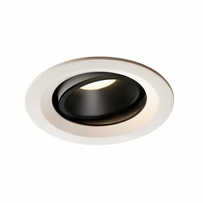 SLV NUMINOS DL M, Indoor LED Deckeneinbauleuchte weiß/schwarz 4000K 55° kardanisch dreh- und schwenkbar